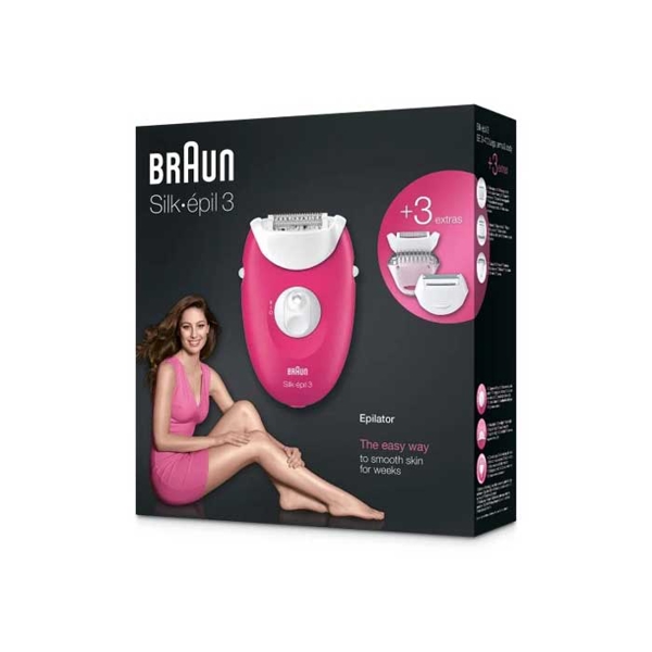 Braun SE3410, Dry Epilator, Pink