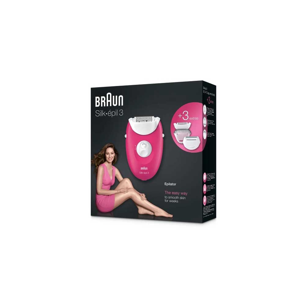 Braun SE3410, Dry Epilator, Pink