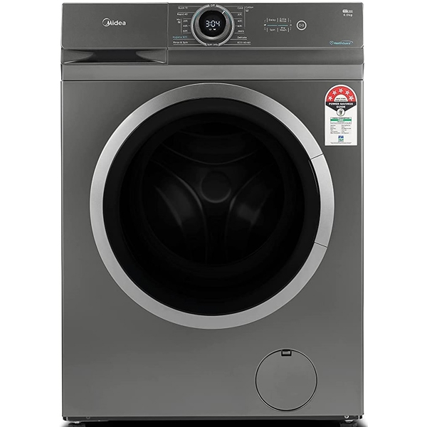 Midea MF100W80B/T, 8Kg, A+++, 1400Rpm, 79Db, Washing Machine, Titanium Silver