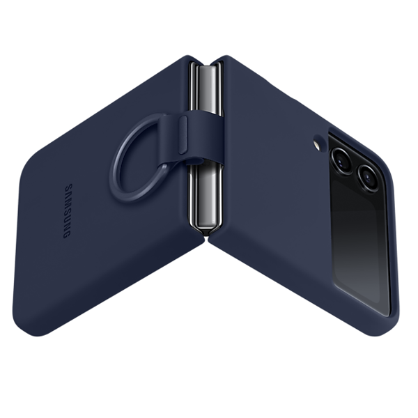 მობილურის ქეისი Samsung EF-PF721TNEGRU Z Flip 4 Silicone Cover With Ring Navy