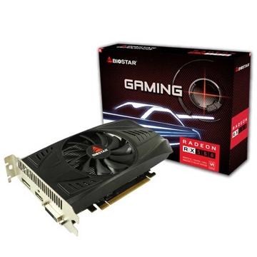 ვიდეო დაფა Biostar Radeon RX560, 4GB, 128bit, HDMI, DVI, DP, Black