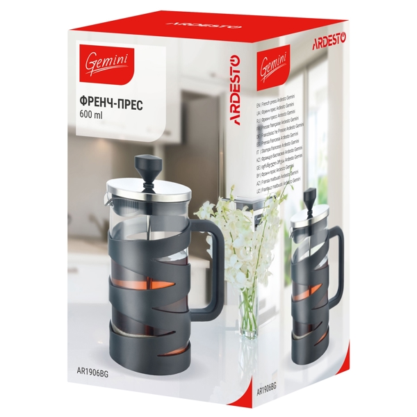 ჩაის დასაყენებელი Ardesto AR1906BG, 600ML, Tea Set, Tranparent