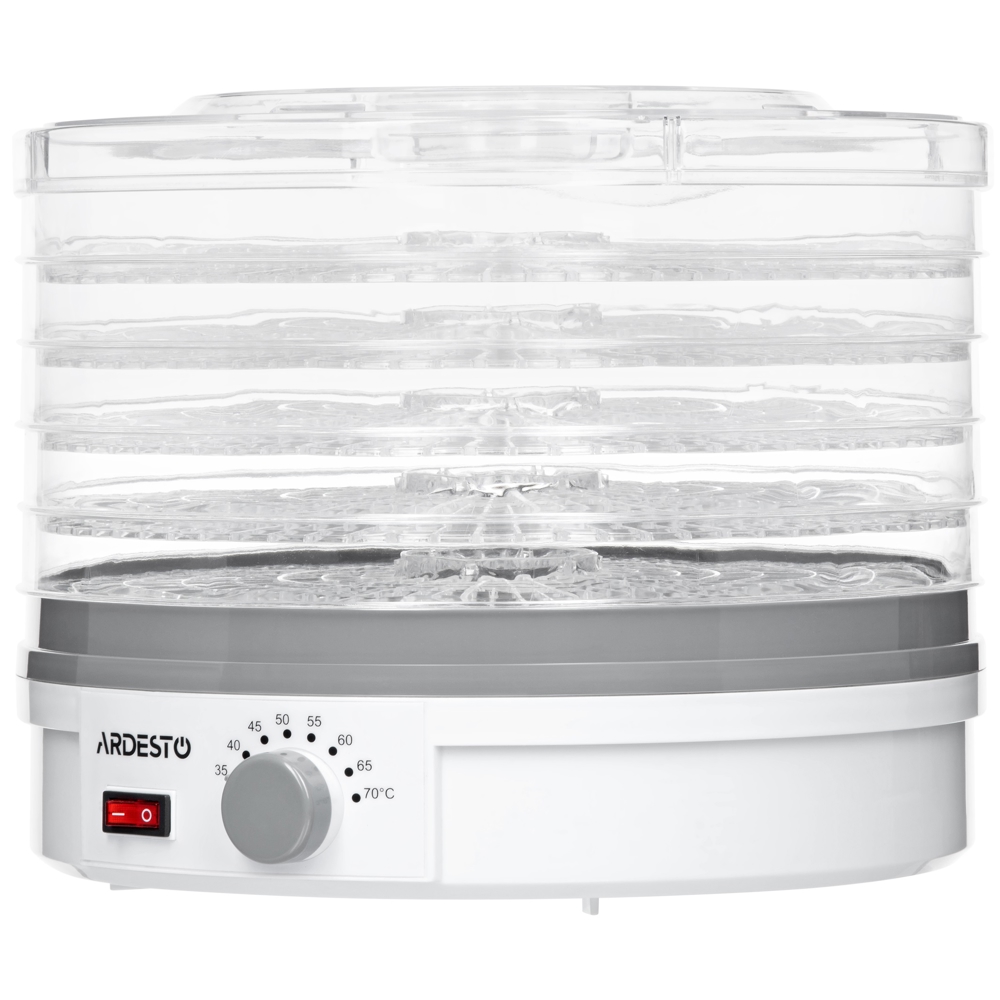 ჩირის აპარატი Ardesto FDB-5321T, 245W, Dried Fruit Machine, White/Grey