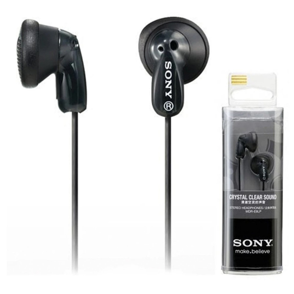 ყურსასმენი Sony MDRE9LPWI.E, Wired, In-ear Headphones, 3.5mm, Black