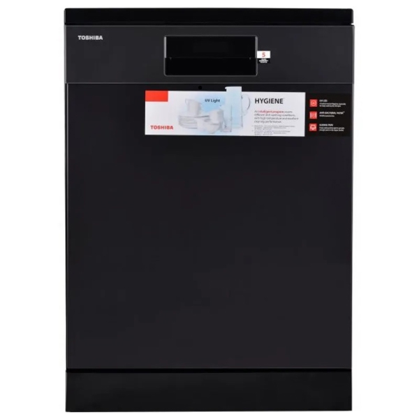 Toshiba DW-15F3CIS(BS)-GE, A++, 44 Db, Dishwasher, Black