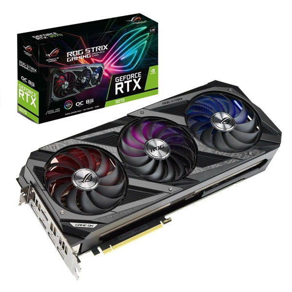 ვიდეო დაფა Asus Gaming GeForce RTX3070 Ti OC, 8GB, 256bit, HDMI, DP, Black