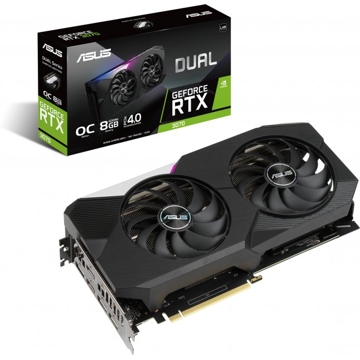 ვიდეო დაფა Asus Game GeForce RTX3070 Dual V2 OC, 8GB, 256bit, HDMI, DP, Black