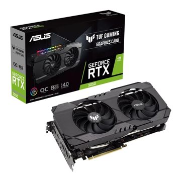 ვიდეო დაფა Asus Gaming GeForce RTX3050 TUF OC, 8GB, 128bit, HDMI, DP, Black