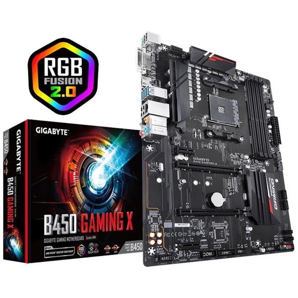 დედა დაფა Gigabyte B450_GAMING_X, AM4, DDR4, DIMM. 64GB