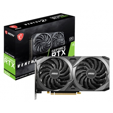 ვიდეო დაფა MSI GeForce RTX3060 Ventus 2X OC, 12GB, 192bit, HDMI, DP, Black