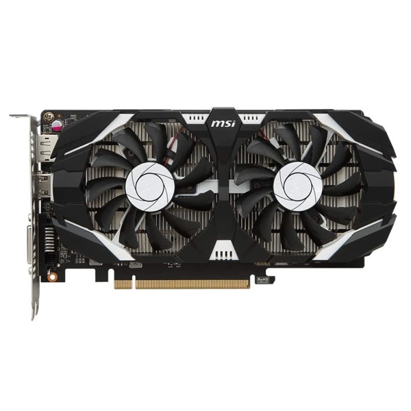 ვიდეო დაფა MSI Geforce GTX1050 Ti OC V1, 4GB, 128bit, HDMI, DP, DVI-D, Black