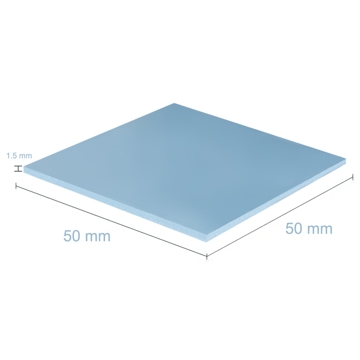 თერმო ბალიში Arctic ACTPD00003A, Thermal Pad, 50x50, 1.5mm, Blue