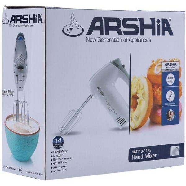 მიქსერი Arshia HM110-2179, 400W, Mixer, White