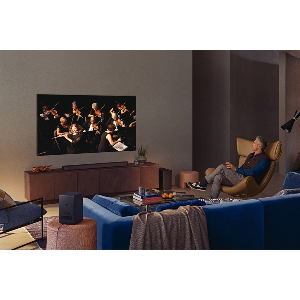 ტელევიზორი Samsung QE75QN900AUXRU, 75", 8K Ultra, Smart TV, HDMI, USB, RJ-45, RF, CI, BT, Wifi, Black
