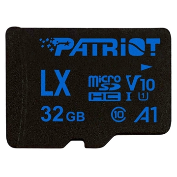 მეხსიერების ბარათი Patriot LX Series 32GB MICRO SDHC V10 A1, W90MB/s, Black