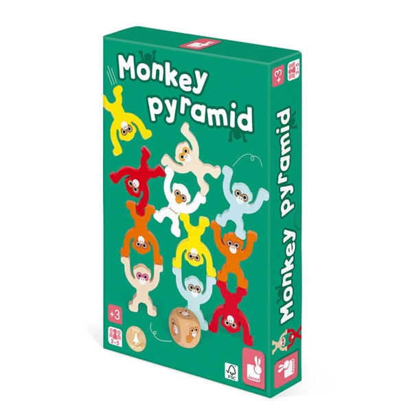 Janod J02633 Monkey pyramid game