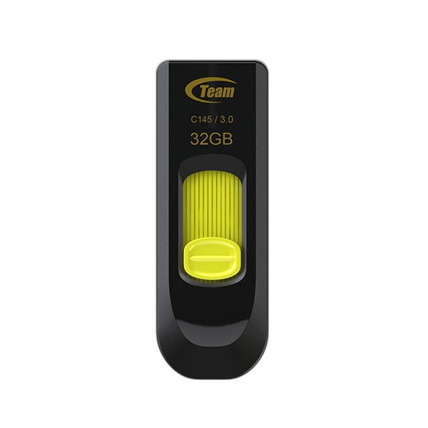 USB ფლეშ მეხსიერება Team C145, 32GB, USB 3.0, Yellow