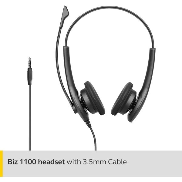 Jabra BIZ 1100 EDU, Headset, Wired, 3.5mm, Black