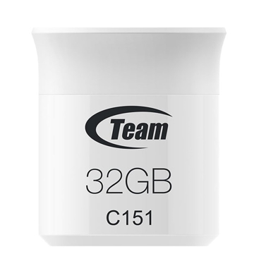 USB ფლეშ მეხსიერება Team C151, 32GB, USB 2.0, Black