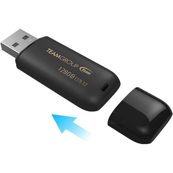 Team C175, 32GB, USB 3.2, Black