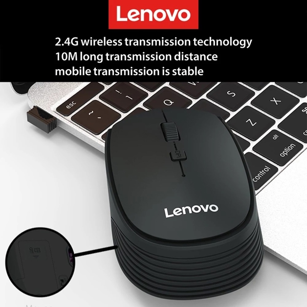 მაუსი Lenovo M202, Wireless, USB, Mouse, Black