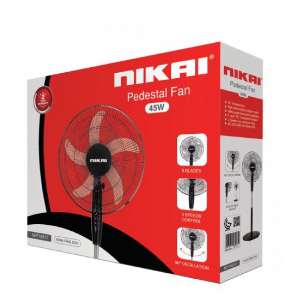 ვენტილატორი Nikai NPF1631T, 65W, Fan, Black