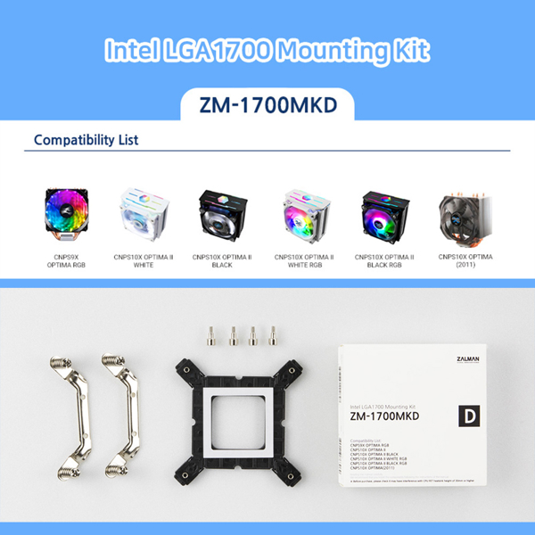 Zalman ZM-1700MKD, Mounting kit RGB