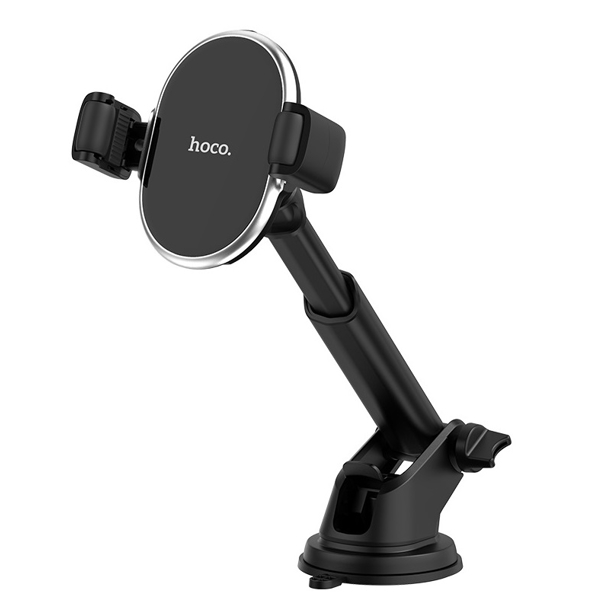 მობილურის დამჭერი Hoco S12, Smartphone Car Holder, Wireles Charger, Black