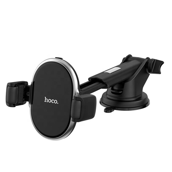 მობილურის დამჭერი Hoco S12, Smartphone Car Holder, Wireles Charger, Black