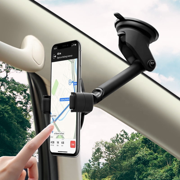 მობილურის დამჭერი Hoco S12, Smartphone Car Holder, Wireles Charger, Black