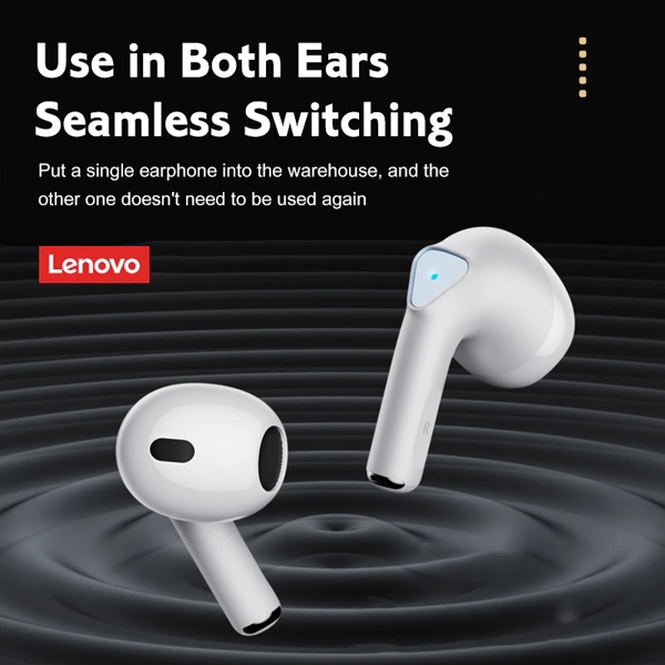 ყურსასმენი Lenovo LP80, Earphones, Wireless, Bluetooth, White