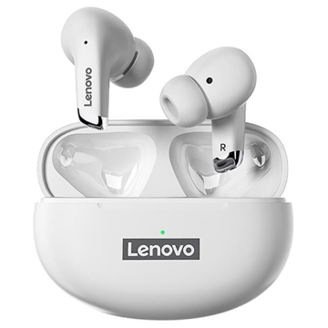 Lenovo LP5, Earphones, Wireless, Bluetooth, White