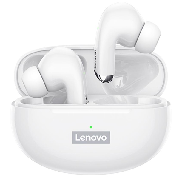 Lenovo LP5, Earphones, Wireless, Bluetooth, White