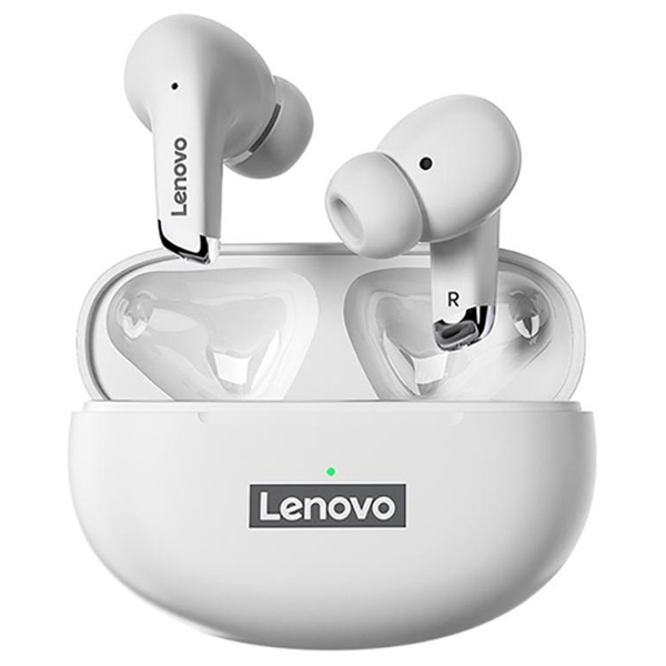 Lenovo LP5, Earphones, Wireless, Bluetooth, White