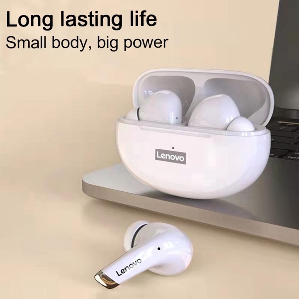 Lenovo LP5, Earphones, Wireless, Bluetooth, White