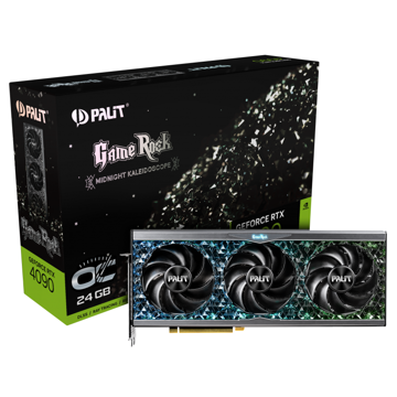 ვიდეო დაფა Palit NED4090S19SB-1020G, Gaming GeForce RTX4090 GameRock OC, 24GB, 384bit, HDMI, DP, Black