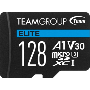 Team Group 128GB uSDXC, UHS-I U3 V30 A1, R90/W45MB/s, Black