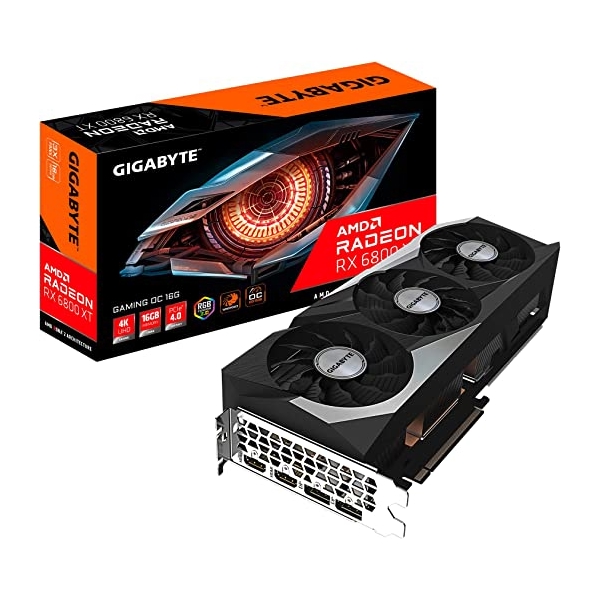 ვიდეო დაფა Gigabyte GV-R68GAMING-16GD Videocard Radeon RX 6800 16GB GDDR6 Gaming 256bit, HDMI, DP, Black