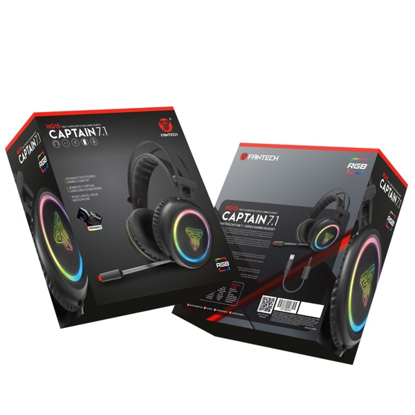 ყურსასმენი Fantech HG15, Gaming Headset, Wired, USB, Black