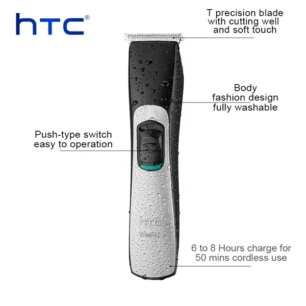 თმის საკრეჭი HTC AT-129C Zero, Hair Trimmer, Silver