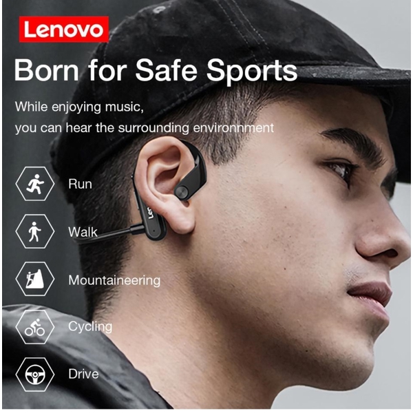 ყურსასმენი Lenovo X3, Headphones, Wireless, Bluetooth, IPX5, Black