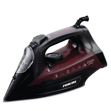 ორთქლის უთო Nikai NSI707TS, 2200W, 360ML, Steam Iron, Black/Red