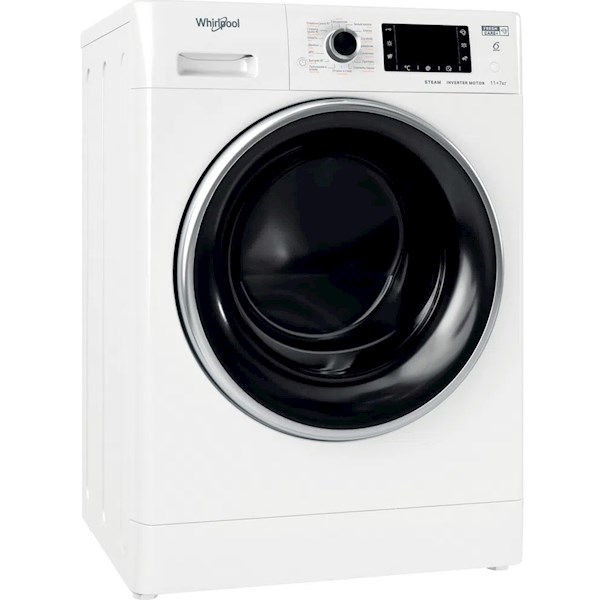 სარეცხი მანქანა+საშრობი Whirlpool  FWDG961483WBV FWDG 9 kg ,A, 1400 rpm, Washing Machine With Dryer, White