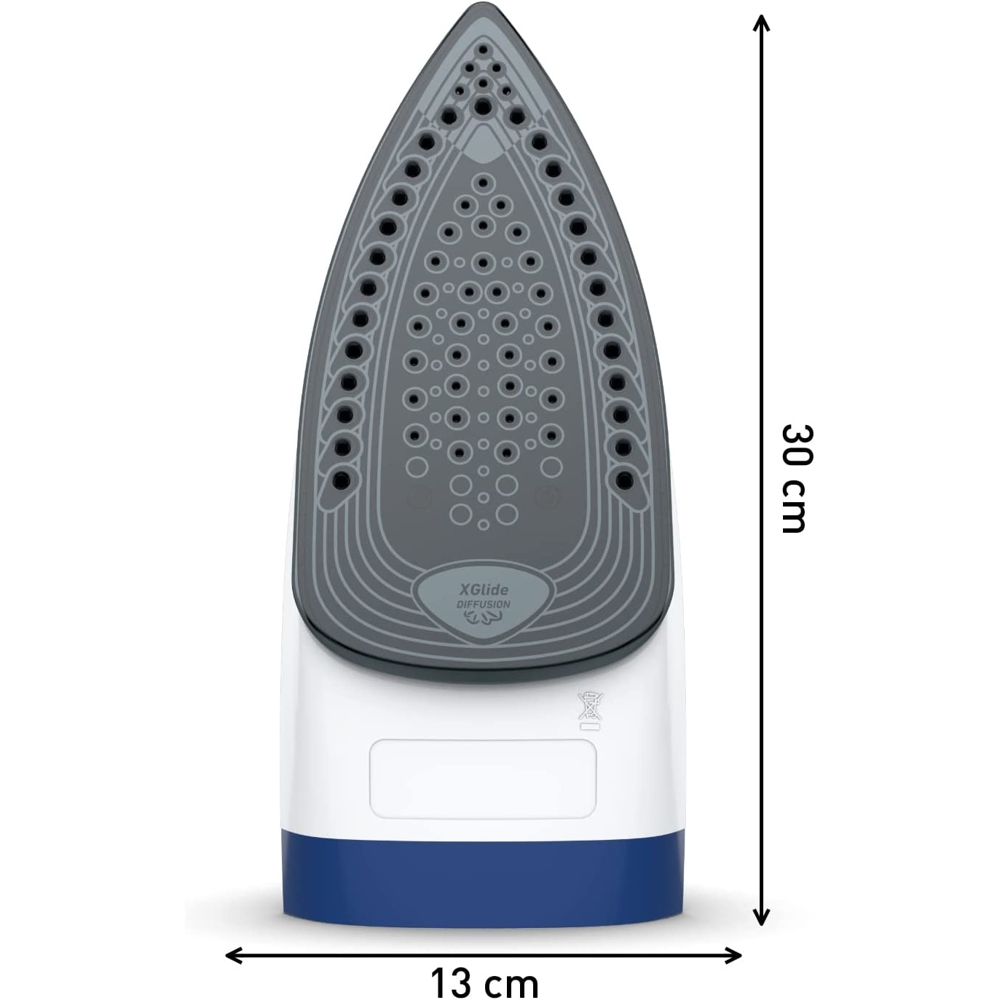 ორთქლის უთო Tefal FV2838E0, 2400W, 270ML, Steam Iron, Blue