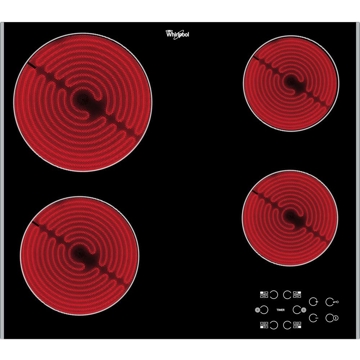 ჩასაშენებელი ქურის ზედაპირი  Whirlpool Hob AKT 8090/NE 4 Cooking Zone, Glass, Black