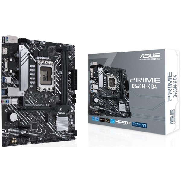 დედა დაფა ASUS PRIME_B660M-K_D4, LGA1700, DDR4, 128GB