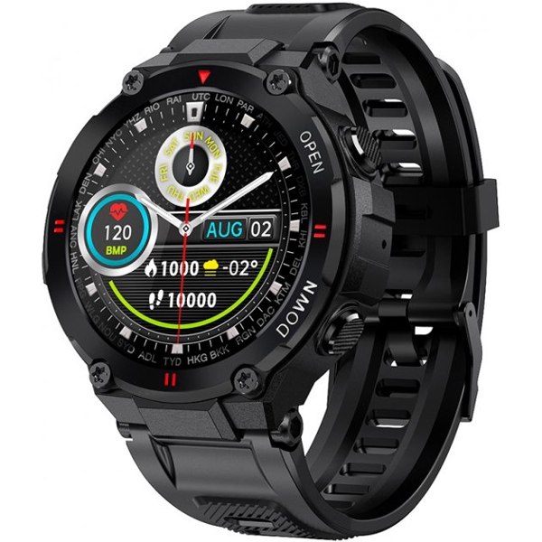 სმარტ საათი Gelius GP-SW008BK Pro, 1.3", IPX7 Waterproof, Smart Watch, Black