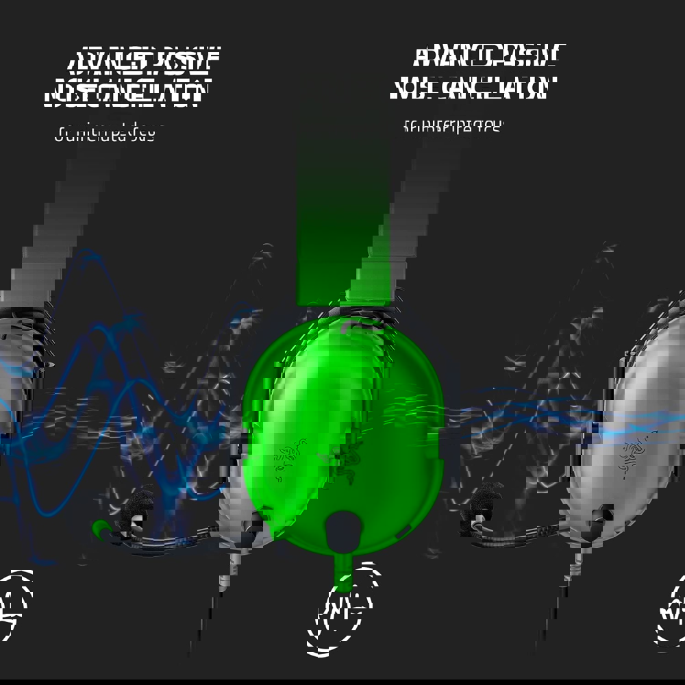 Razer RZ04-03240600-R3M1 Blackshark V2 X, Gaming Headset, Wired, 3.5mm, Black/Green