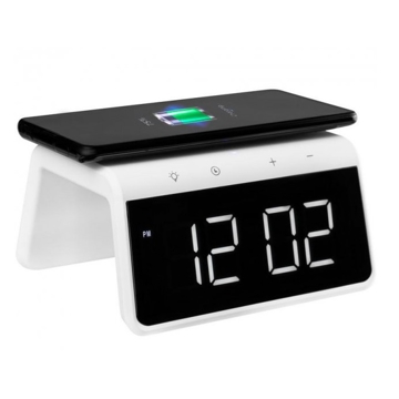 სმარტ საათი Gelius GP-SDC01 Pro, Smart Clock, Wireless Charger, White