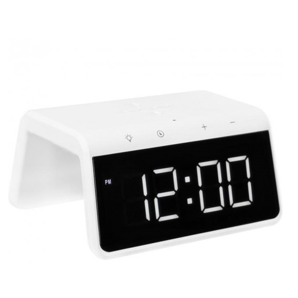 სმარტ საათი Gelius GP-SDC01 Pro, Smart Clock, Wireless Charger, White